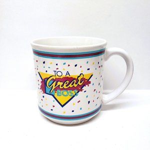 1991 To A Great Boss Coffee Mug Vintage Office Gift M&D Balloons 1990s